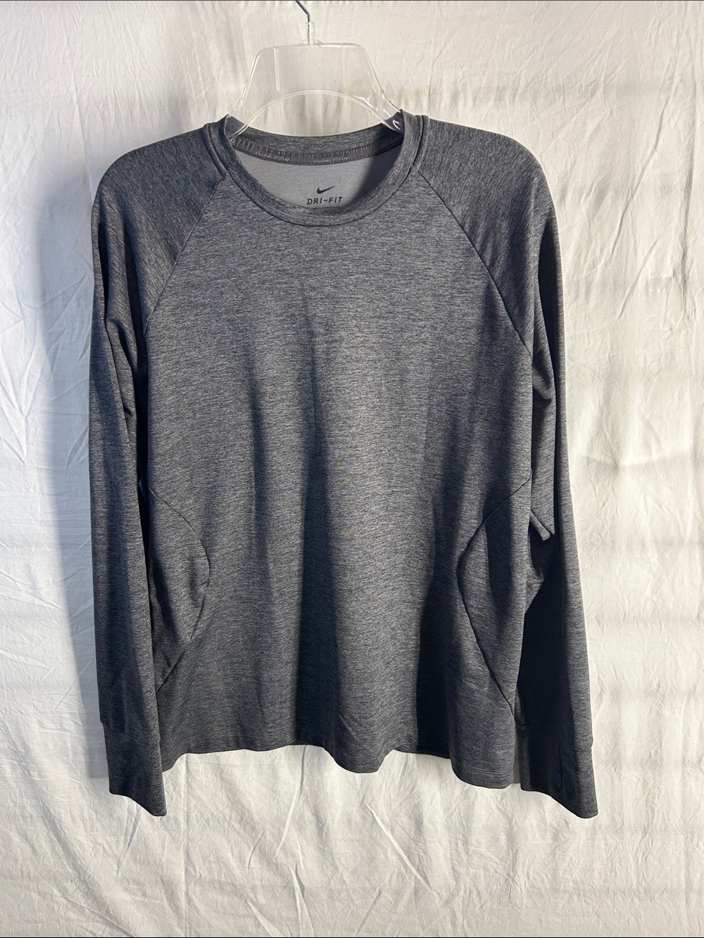 Nike Long Sleeve Dri-FIT Crew Neck Shirt - Charcoal